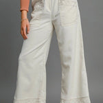 Soft Line Pull On Pant - Oatmeal Pants Umgee