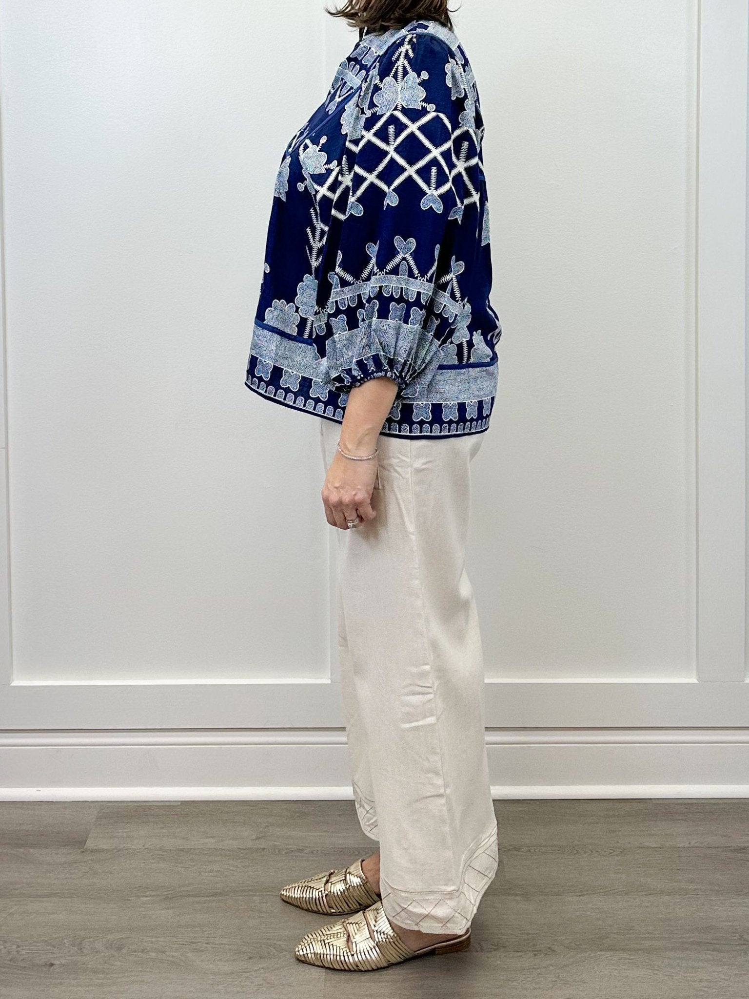 Soft Line Pull On Pant - Oatmeal Pants Umgee