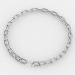 Solene Pavé Chain Necklace - Silver - White Topaz Necklaces Dean Davidson