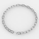 Solene Pavé Chain Necklace - Silver - White Topaz Necklaces Dean Davidson