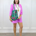 Solid Airflow Blazer & Shorts Set - Pink Orchid Tops Oddi