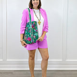 Solid Airflow Blazer & Shorts Set - Pink Orchid Tops Oddi