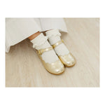 Sonia Scalloped Flat - Gold Girls Shoes L'Amour
