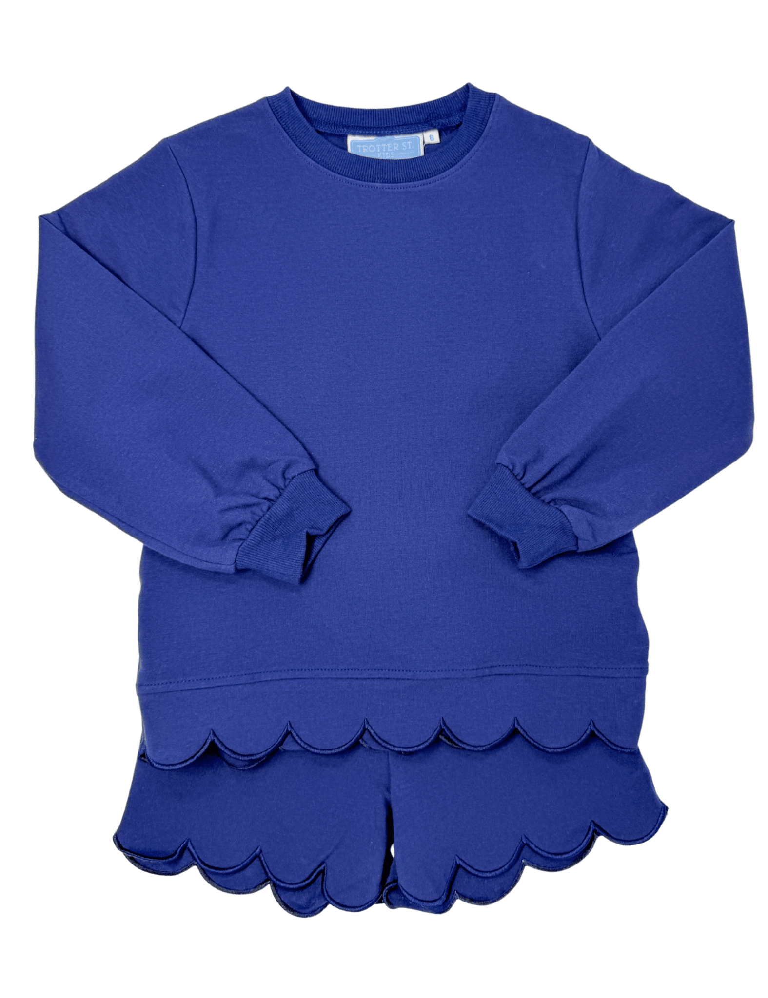 Sophia Scalloped Set - Navy Girls Sets Trotter Street Kids