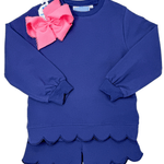 Sophia Scalloped Set - Navy Girls Sets Trotter Street Kids