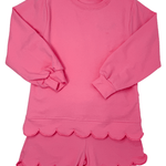 Sophia Scalloped Set - Pink Girls Sets Trotter Street Kids