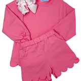 Sophia Scalloped Set - Pink Girls Sets Trotter Street Kids