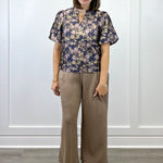 Sparkling Floral Top - Jaquared Navy Tops VOY