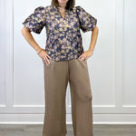 Sparkling Floral Top - Jaquared Navy Tops VOY