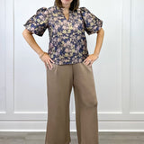 Sparkling Floral Top - Jaquared Navy Tops VOY