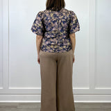 Sparkling Floral Top - Jaquared Navy Tops VOY