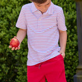 S/S Polo - Primary Stripe Boys Shirts + Polos Little English