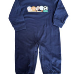 Sports Applique Boys Romper Boys Sets Three Sisters