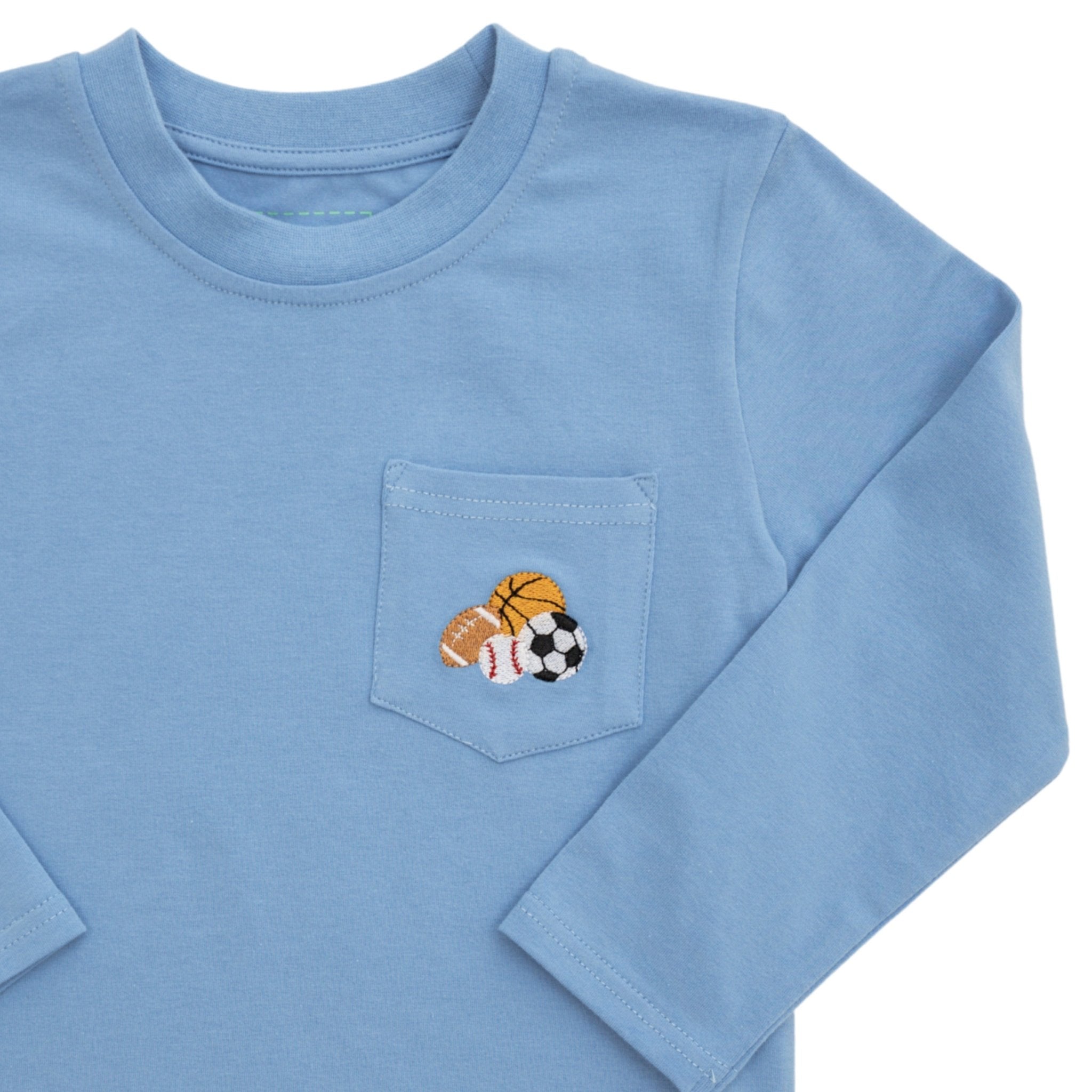 Sports Balls L/S Pocket Tee Boys Tees Itsy Bitsy