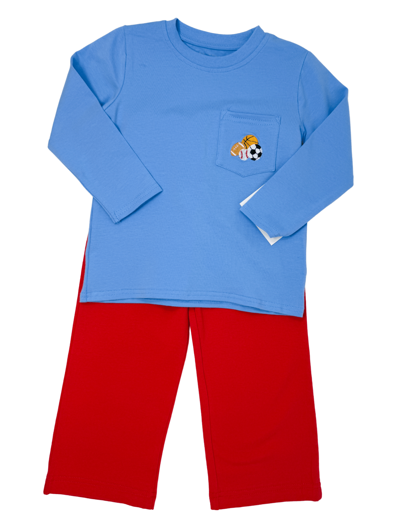 Sports Balls L/S Pocket Tee Boys Tees Itsy Bitsy