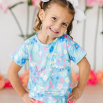 Springtime Splendor Ruffle Pocket Tee Girls Tops + Tees Mila & Rose