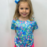 Springtime Splendor Ruffle Pocket Tee Girls Tops + Tees Mila & Rose