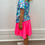 Neon Pink Twirl Skort Girls Skirts + Bloomers Mila & Rose