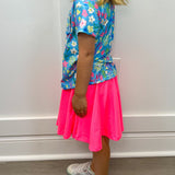 Neon Pink Twirl Skort Girls Skirts + Bloomers Mila & Rose