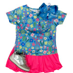 Neon Pink Twirl Skort Girls Skirts + Bloomers Mila & Rose