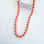 Sprinkle Orange Turquoise Necklace Necklaces Treasure Jewels Inc.