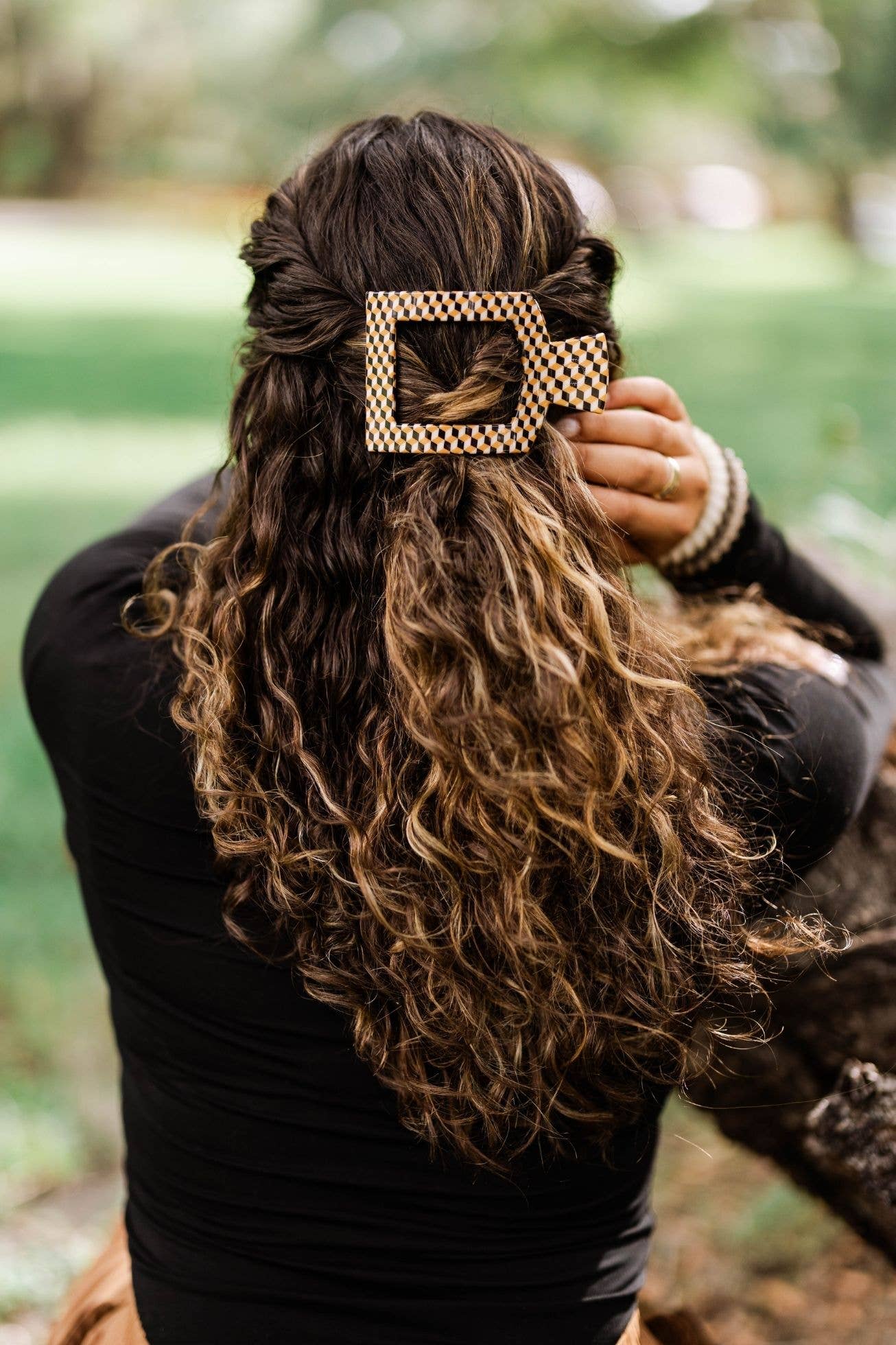 Square Flat Hair Clip - Large - Gone Glamping Hair Accessories Teleties