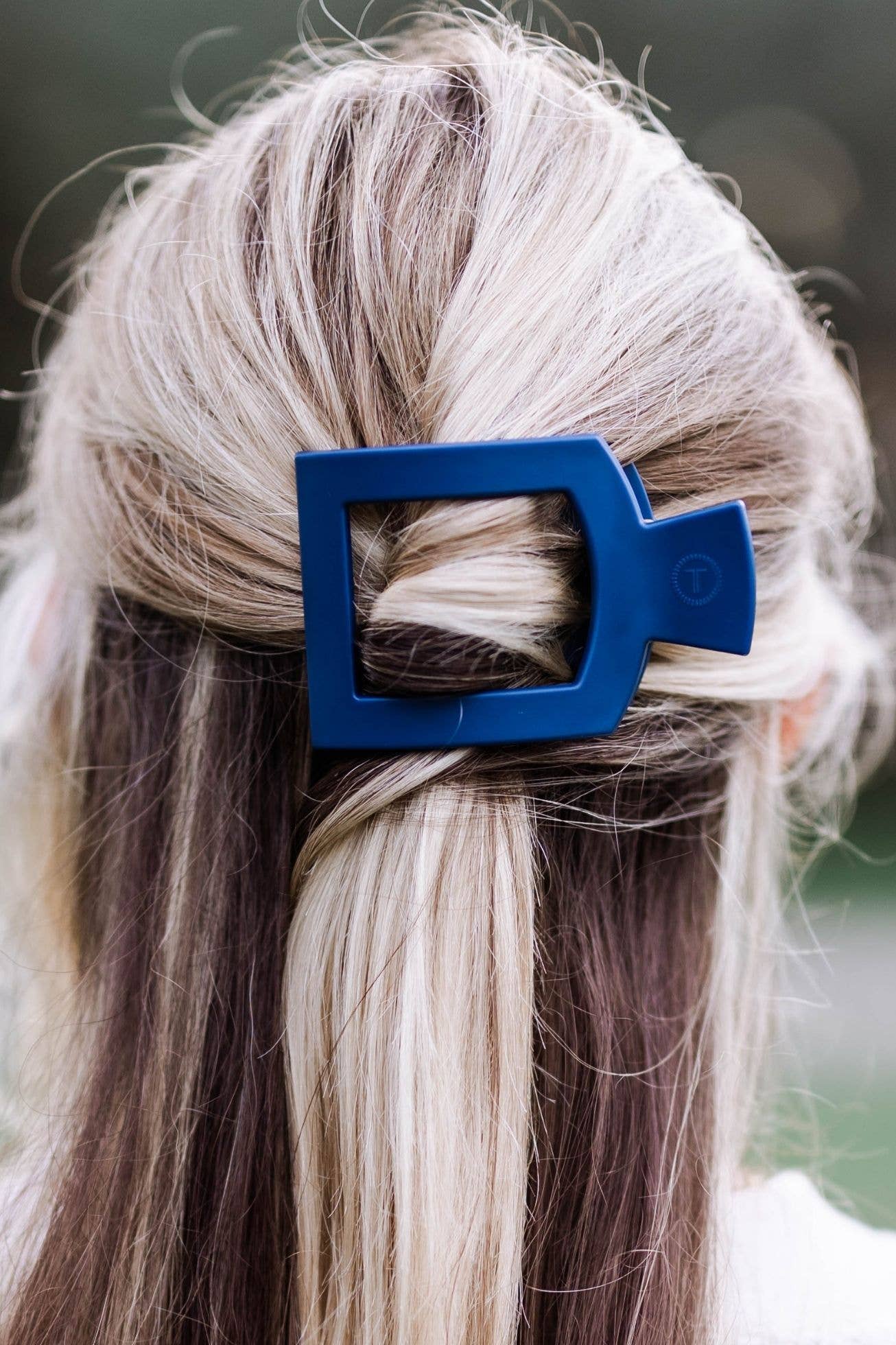 Square Flat Hair Clip - Med - Midnight Rain Hair Accessories Teleties