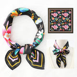 Square Satin Scarf – Midnight Bloom Misc Accessories ACCITY