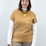 S/S Dolman Sweater w/ Pocket - Ice Latte Sweaters Tribal