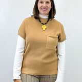 S/S Dolman Sweater w/ Pocket - Ice Latte Sweaters Tribal