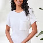 S/S Dolman Sweater w/ Pockets - White Tops Tribal