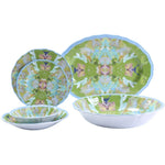 Stained Glass Green Melamine: Platter Home Decor Laura Park Designs