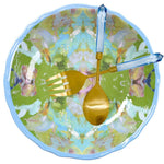 Stained Glass Green Melamine: Platter Home Decor Laura Park Designs