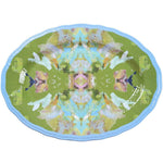 Stained Glass Green Melamine: Platter Home Decor Laura Park Designs