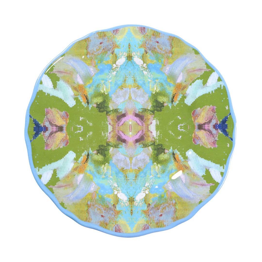 Stained Glass Green Melamine: Platter Home Decor Laura Park Designs