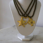Star Pendant Cord Necklace - Hunter Green - Sugar Babies Children's Boutique/Meg's Shoppe
