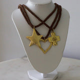 Star Pendant Cord Necklace - Mocha - Sugar Babies Children's Boutique/Meg's Shoppe