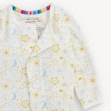 Star Signs Blue Modal Footie Baby Sleepwear Magnetic Me