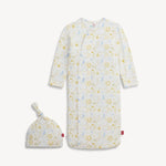 Star Signs Blue Modal Gown & Hat Set Baby Sleepwear Magnetic Me