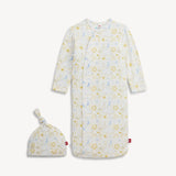 Star Signs Blue Modal Gown & Hat Set Baby Sleepwear Magnetic Me