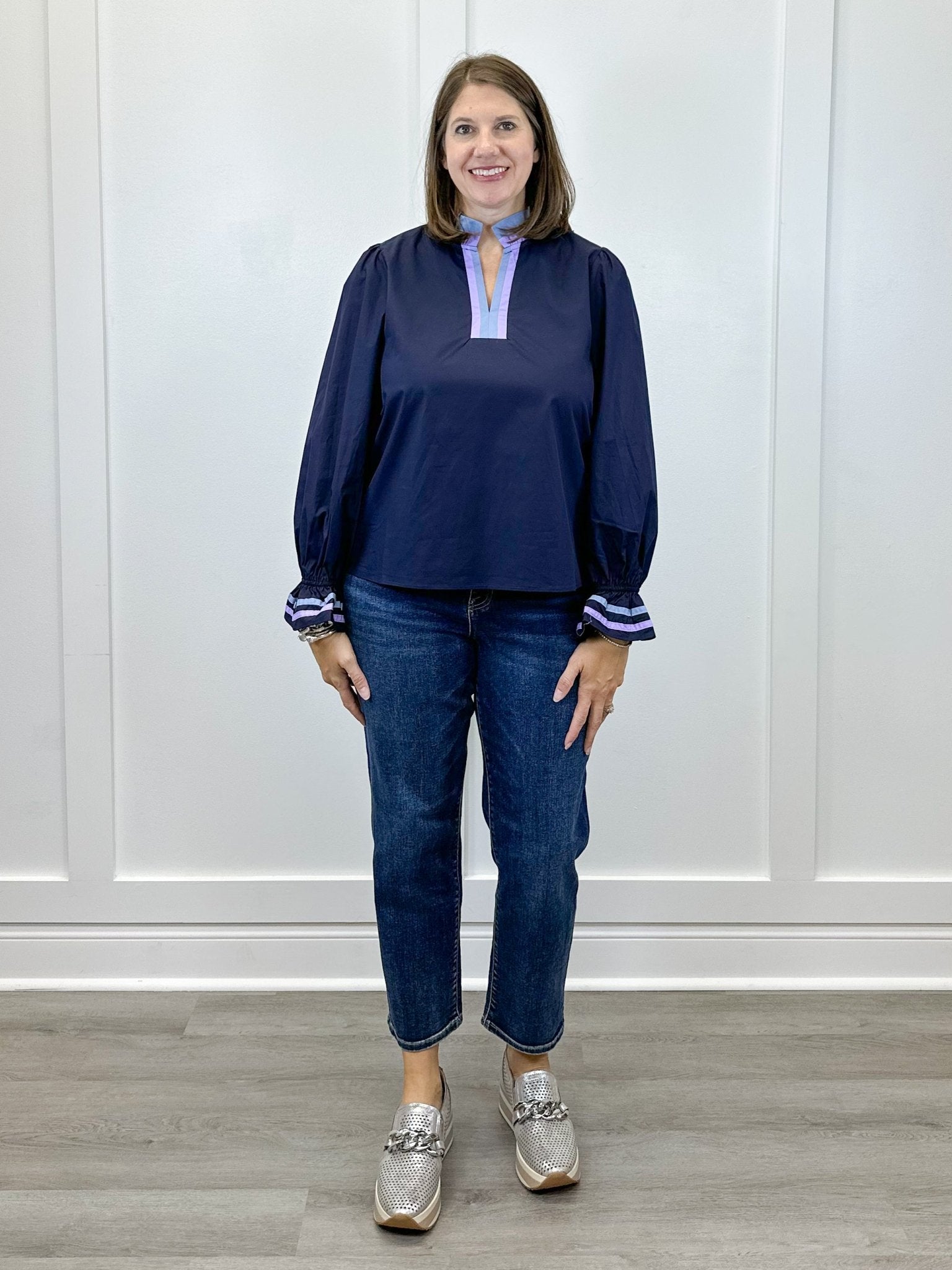 Starlight Sky Blouse - Navy Tops Jodifl