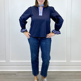Starlight Sky Blouse - Navy Tops Jodifl
