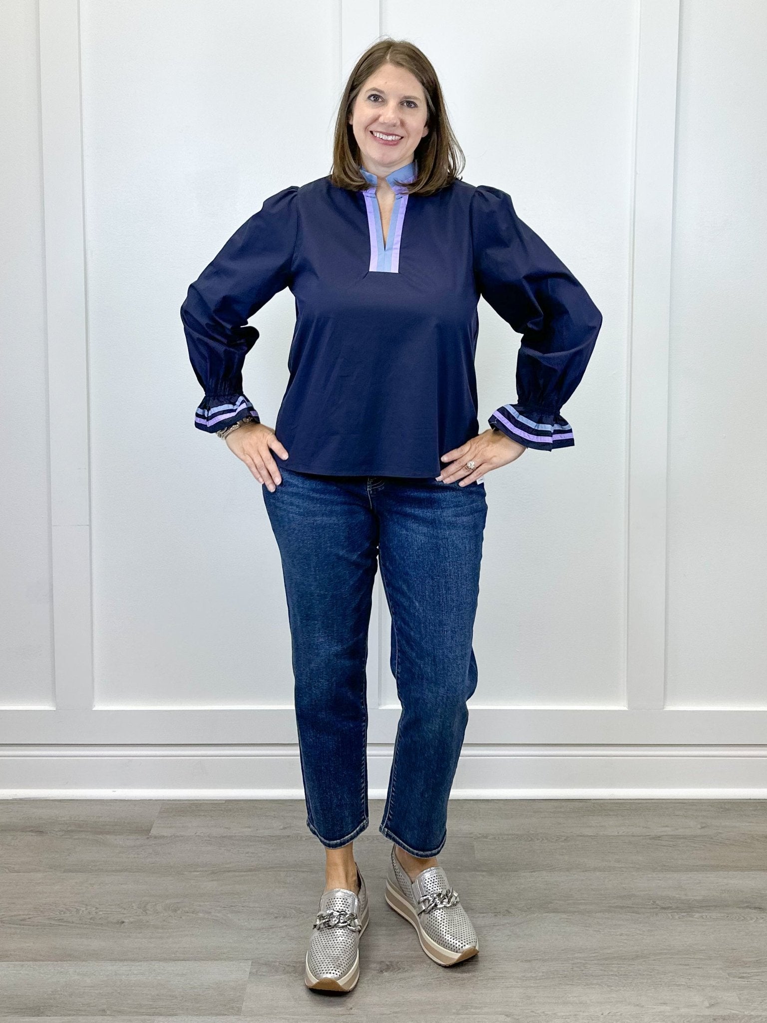 Starlight Sky Blouse - Navy Tops Jodifl