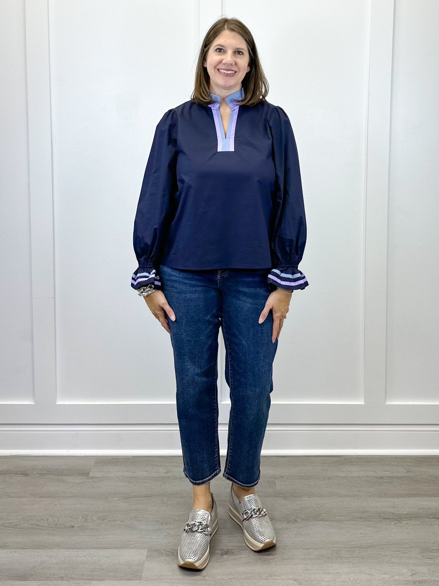 Starlight Sky Blouse - Navy Tops Jodifl