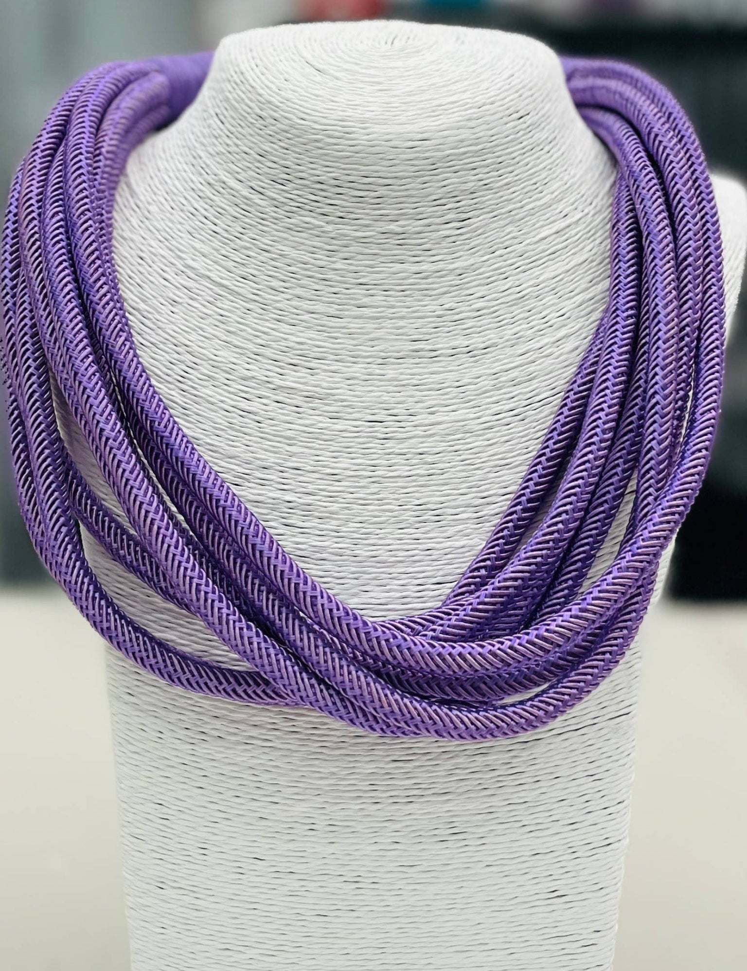 Statement 8-Strand Necklace - Lilac Necklaces TWO FORTY TWO