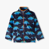 Stegosaurus Fuzzy Fleece Zip-Up Jacket Boys Outerwear Hatley