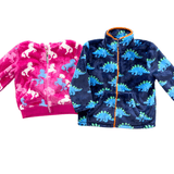 Stegosaurus Fuzzy Fleece Zip - Up Jacket - Sugar Babies Children's Boutique/Meg's Shoppe