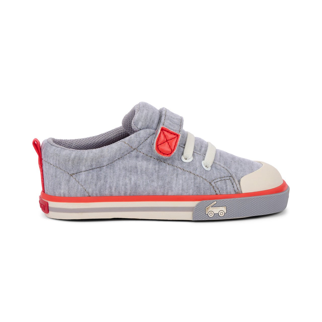 Stevie II - Gray Jersey/Red Boys Shoes See Kai Run