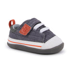 Stevie Mini - Gray Denim Boys Shoes See Kai Run