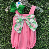 Strawberry Picking Bow Bubble Girls Bubbles + Rompers Banana Split